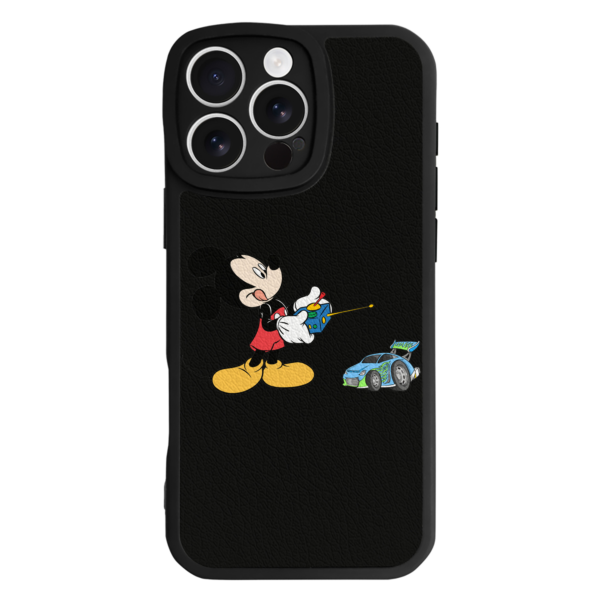 （画像用） ミッキーマウス Mickey Mouse 【iPhone 16シリーズ対応】シリコンスマホケース（レザー調） 材質：シリコン